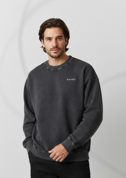 KAVARO Anapluxophobia Snow-Washed Sweater